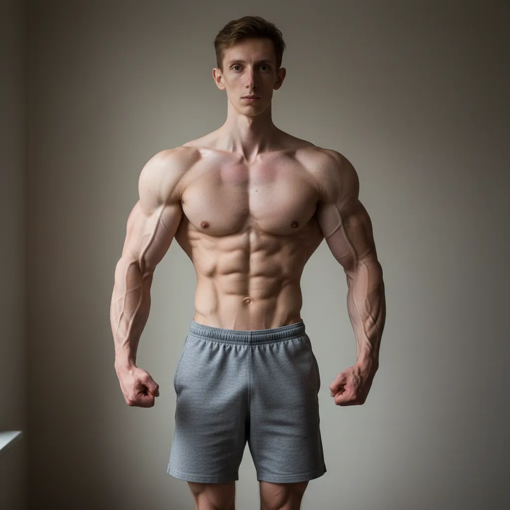 AI lean muscle body transformation result