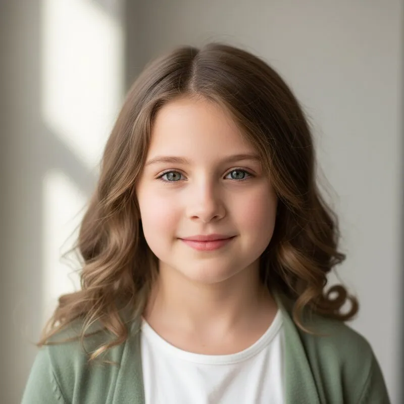 AI-generated younger version of a person